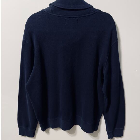 VTG Polo Ralph Lauren Crowl Neck Navy Sweater Casual Preppy Men's Size XL - Picture 4 of 10